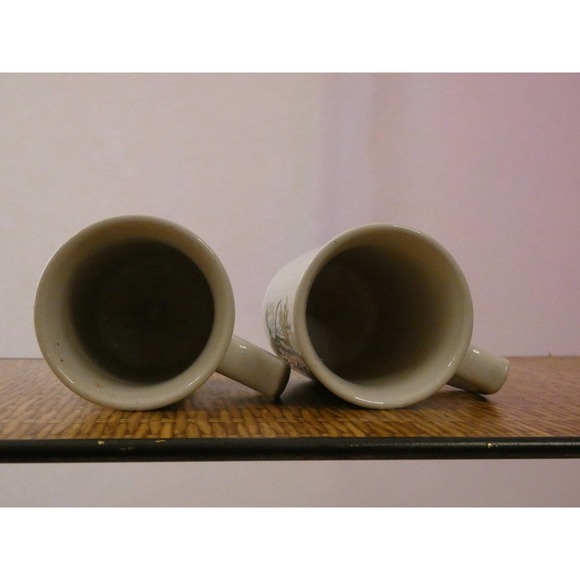 Antique Bone China Six Inch Art Nouveau Floral Coffee Mugs - Picture 5 of 5